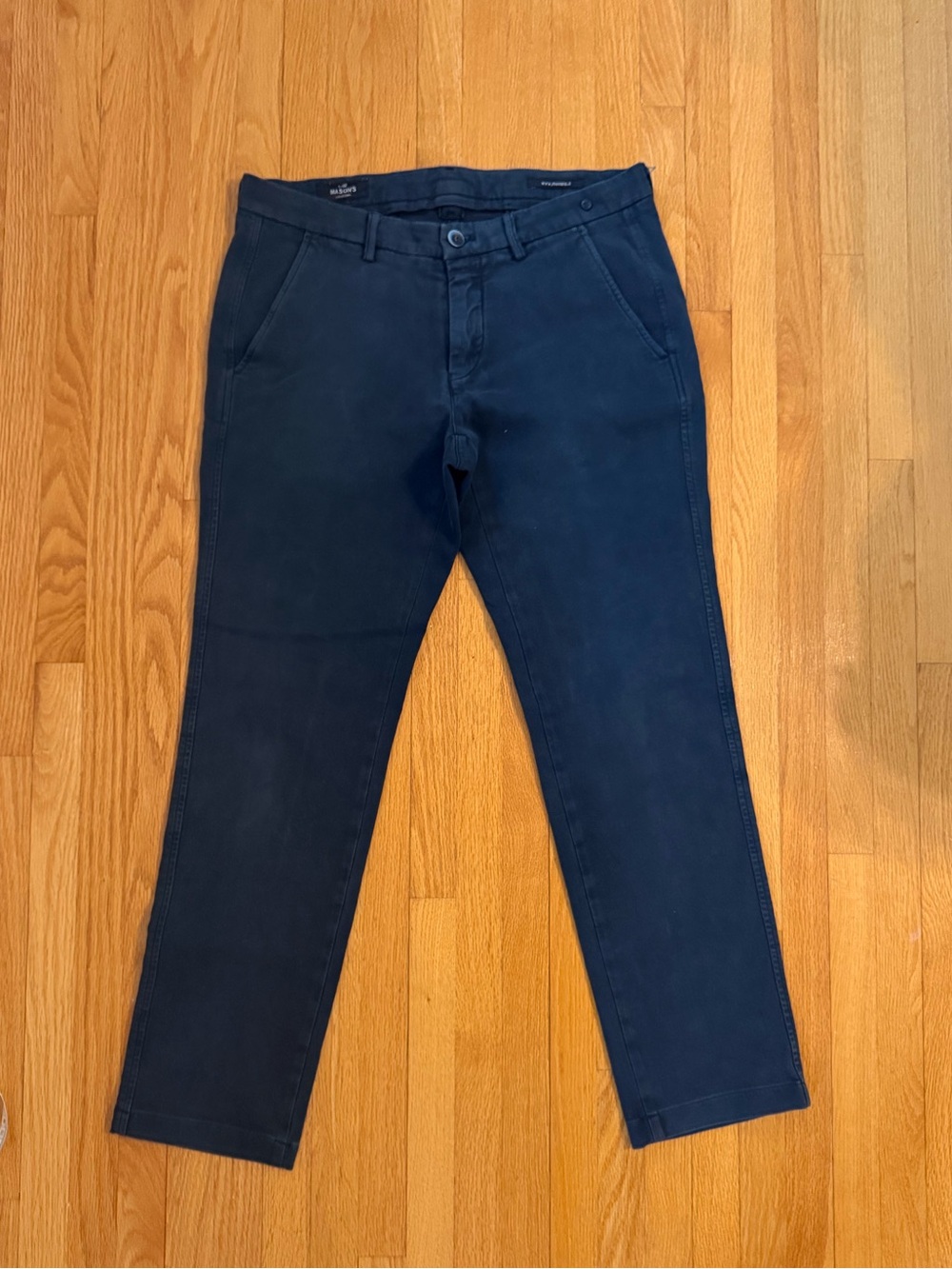 Mason’s Men’s Navy Blue Stretch Chino Pants Straight Leg